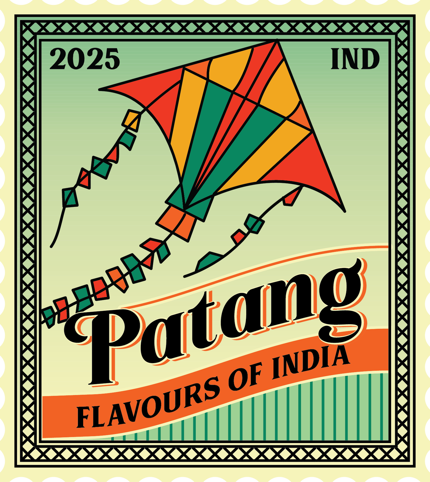 Patang logo – a brand celebrating regional Indian snacks with clean ingredients and cultural storytelling.